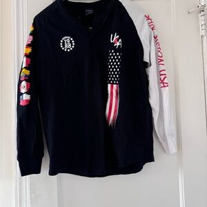 Cassual Flags Long Sleeve Shirt - Black